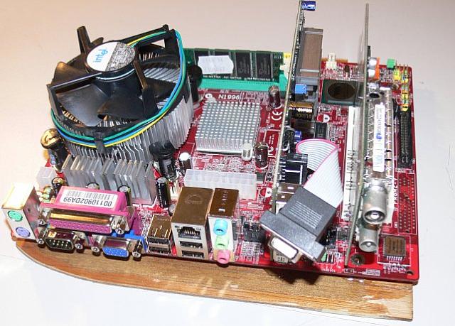 motherboard mounted